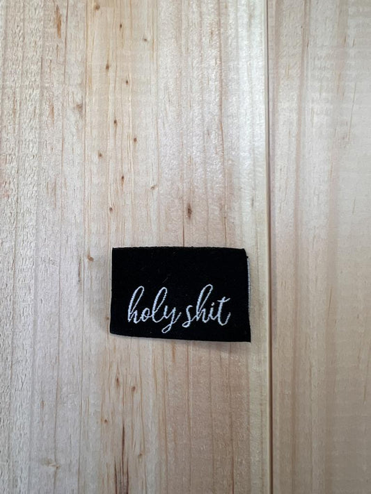 Label Baumwolle Holy Shit
