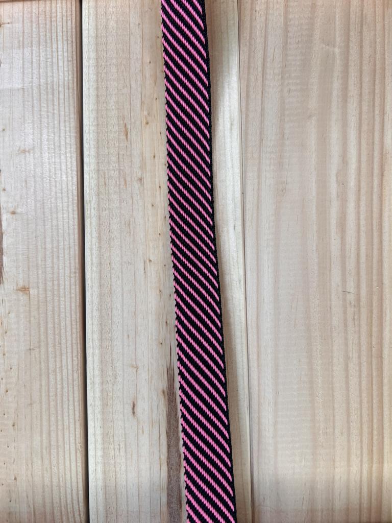 Gurtband Rosa Schwarz 20mm breit
