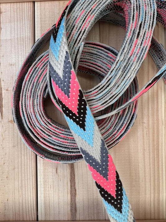 Gurtband Rosa Blau Beige 20mm breit