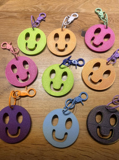 Taschenanhänger Smiley