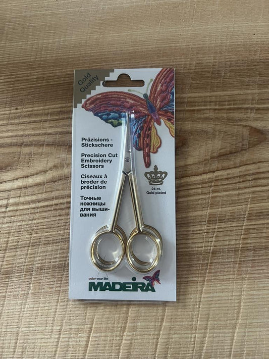 Madeira Stickschere mit gebogener Spitze