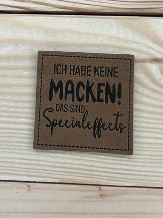 Label Ich habe keine Macken