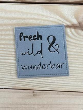 Label Reflektierend frech wild und wunderbar