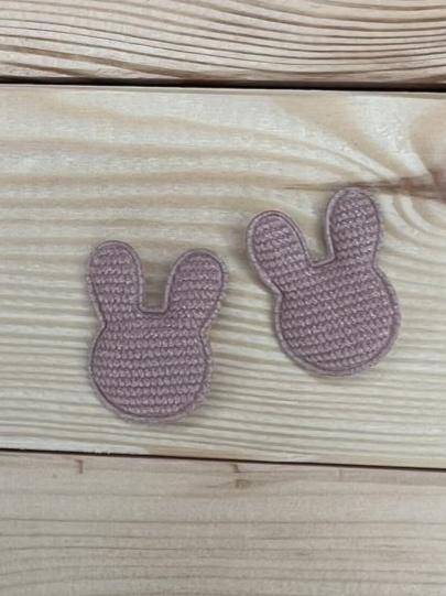 Label 3 D Hase Rosa Glitzer