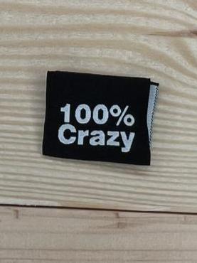 Label Baumwolle 100% Crazy