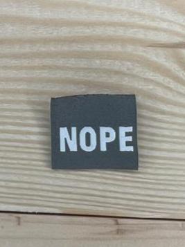 Label Baumwolle Nope