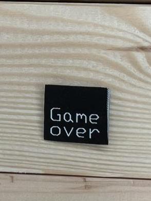 Label Baumwolle Game Over
