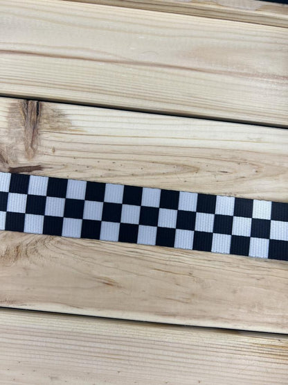 Gurtband Schwarz/Weiß 38mm breit