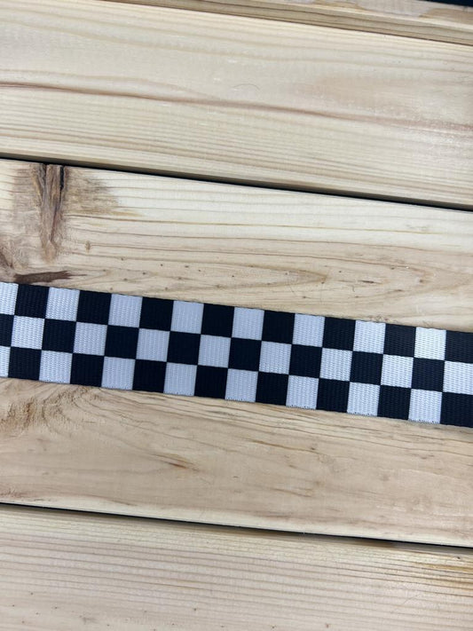Gurtband Schwarz/Weiß 38mm breit