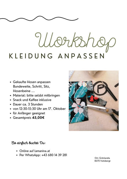 Workshop Kleidung anpassen