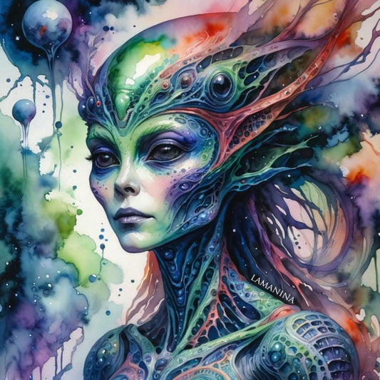 Kunstleder Alien Woman