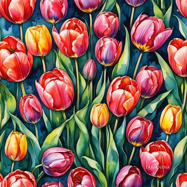 Canvas Tulpe