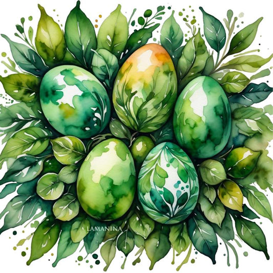Kunstleder Eier Grün