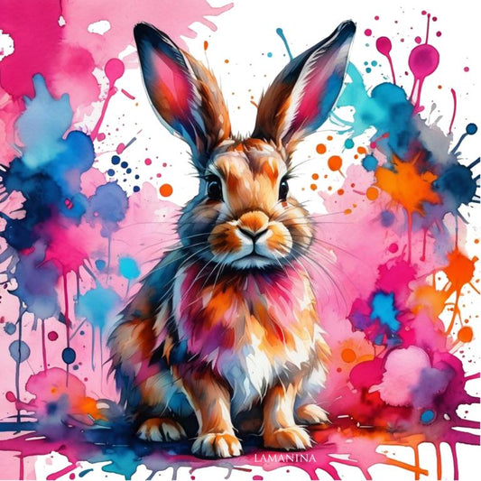 Kunstleder Hase Bunt