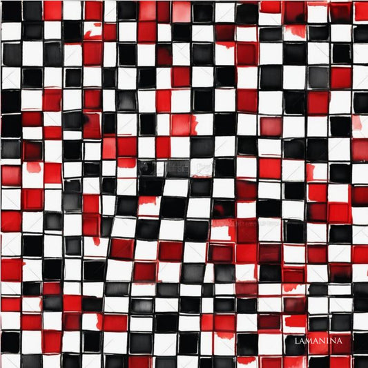 Kunstleder Karo Rot