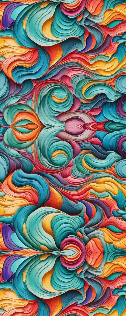 Kunstleder Wellen bunt